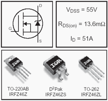 IRFZ46ZS, HEXFET Power MOSFETs Discrete N-Channel